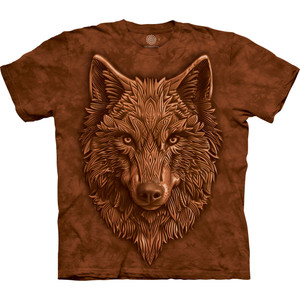 Embossed Wolf Classic Cotton T-Shirt