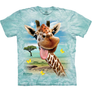 Giraffe Selfie Classic Cotton T-Shirt