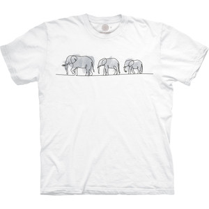 Elephant Sketch Classic Cotton T-Shirt