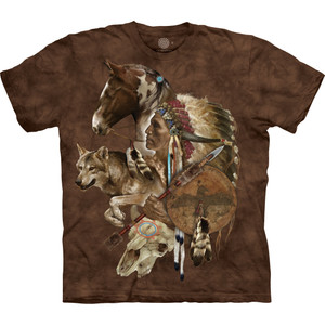 Wolf Spirit Warrior Classic Cotton T-Shirt