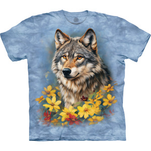 Wolf in Flowers Classic Cotton T-Shirt