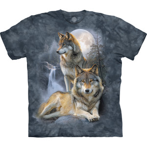 Moonlit Pair Blue Classic Cotton T-Shirt