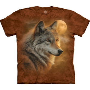Silent Wolf Moon Brown Classic Cotton T-Shirt