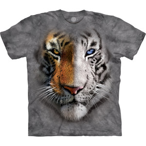 Big Face Split Tiger Classic Cotton T-Shirt