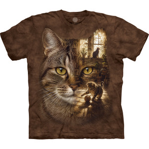 SpiritScape Striped Cat Classic Cotton T-Shirt