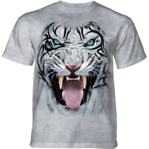 Big Face?« Tribal White Tiger Classic Cotton T-Shirt