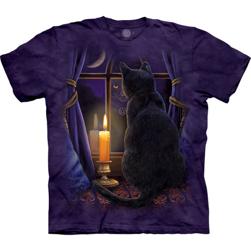 【PURPLE LABEL】Blue Scenery Cat T-SHIRT BLACK/WHITE Cat Shirts, Lion Shirts, Kitten Shirts | The Mountain