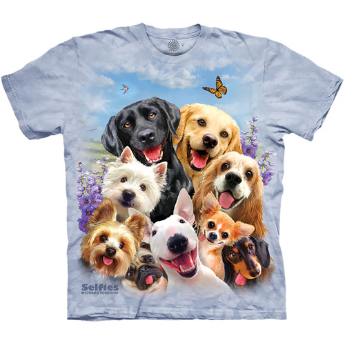 Dogs Selfie Classic Cotton T-Shirt