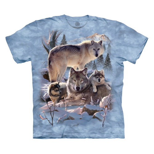 Wolf Family Mountain Classic Cotton T-Shirt