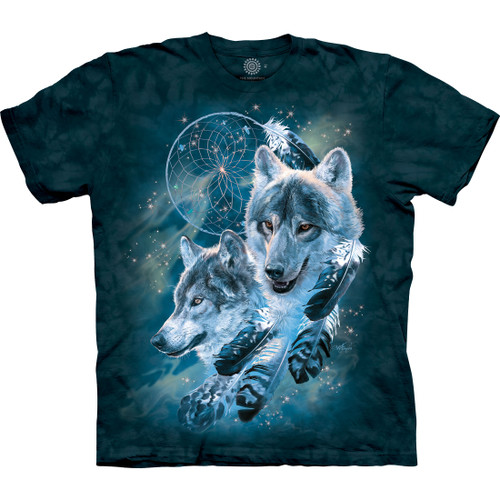 Dreamcatcher Wolf Collage Classic Cotton T-Shirt