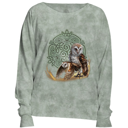 Celtic Owl Magic Women's Slouchy Sweatshirt - Preorder Only