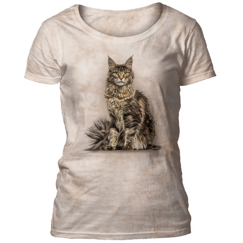 Maine Coon Cat Women's Scoop-Neck T-Shirt