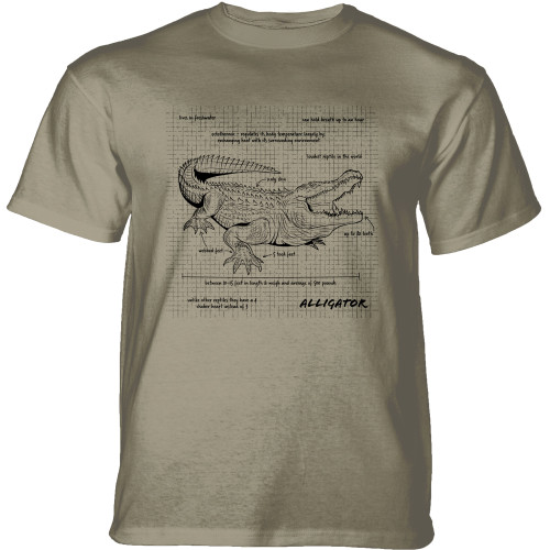 Gator Fact Sheet Tan Classic Cotton T-Shirt