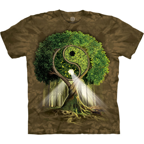 Yin Yang Tree Classic Cotton T-Shirt