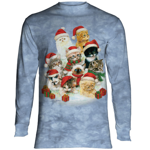 10 Kittens Christmas Classic Long-Sleeve T-Shirt