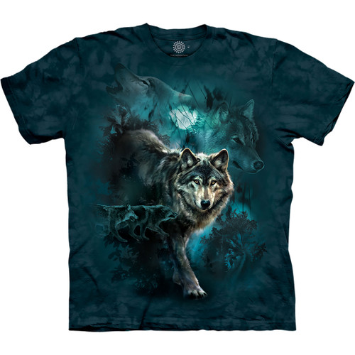 Night Wolves Collage Classic Cotton T-Shirt