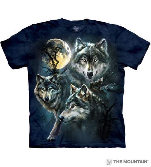 3 moon wolf shirt Clearance