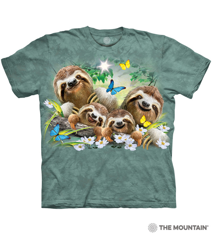 Sloth Family Selfie Classic Cotton T-Shirt
