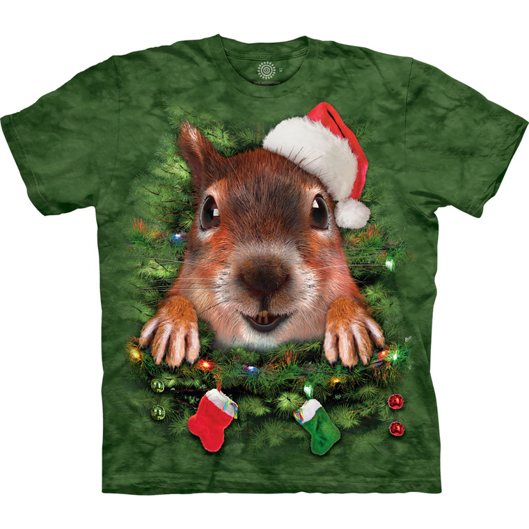 X-Mas Tree Squirrel Classic Cotton T-Shirt
