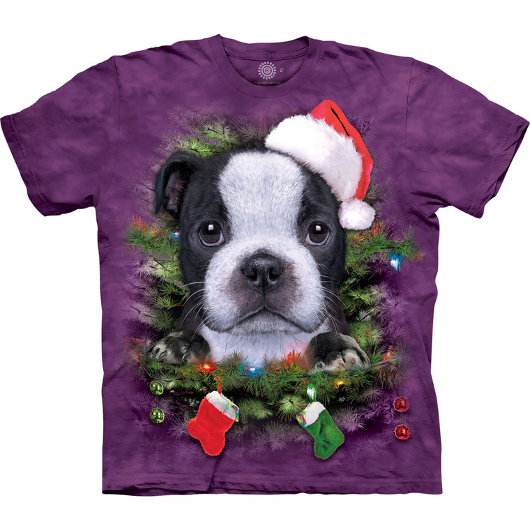 X-Mas Tree Puppy Classic Cotton T-Shirt