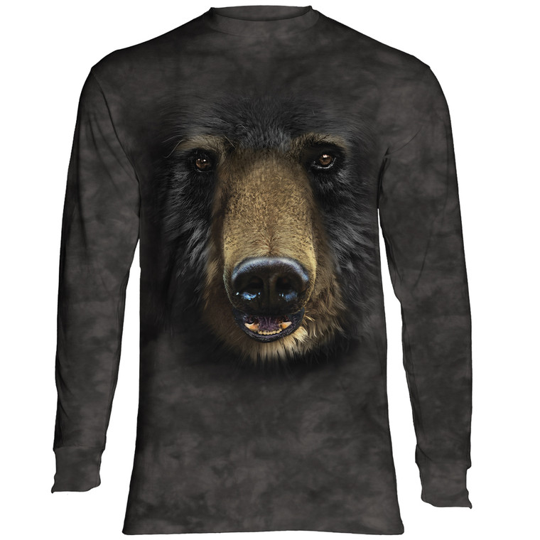 Black Bear Face Classic Long-Sleeve T-Shirt