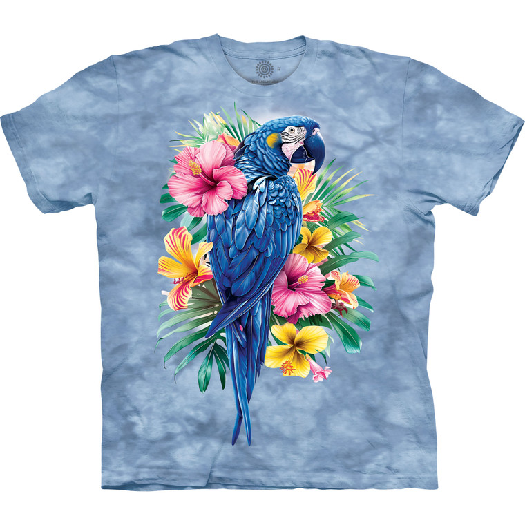 Macaw's Floral Perch Classic Cotton T-Shirt