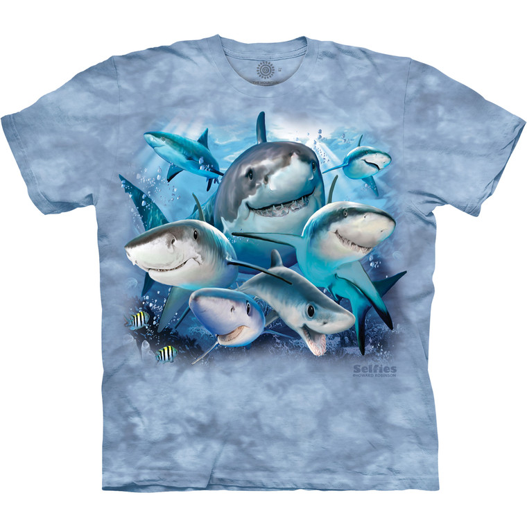 Shark Selfie Classic Cotton T-Shirt
