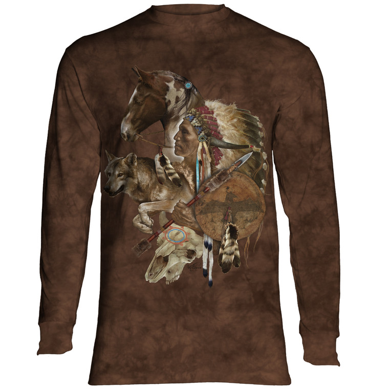 Wolf Spirit Warrior Classic Long-Sleeve T-Shirt
