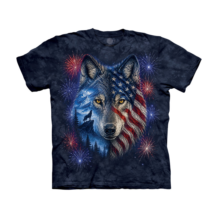 Spiritscape Patriotic Wolf Kids' T-Shirt