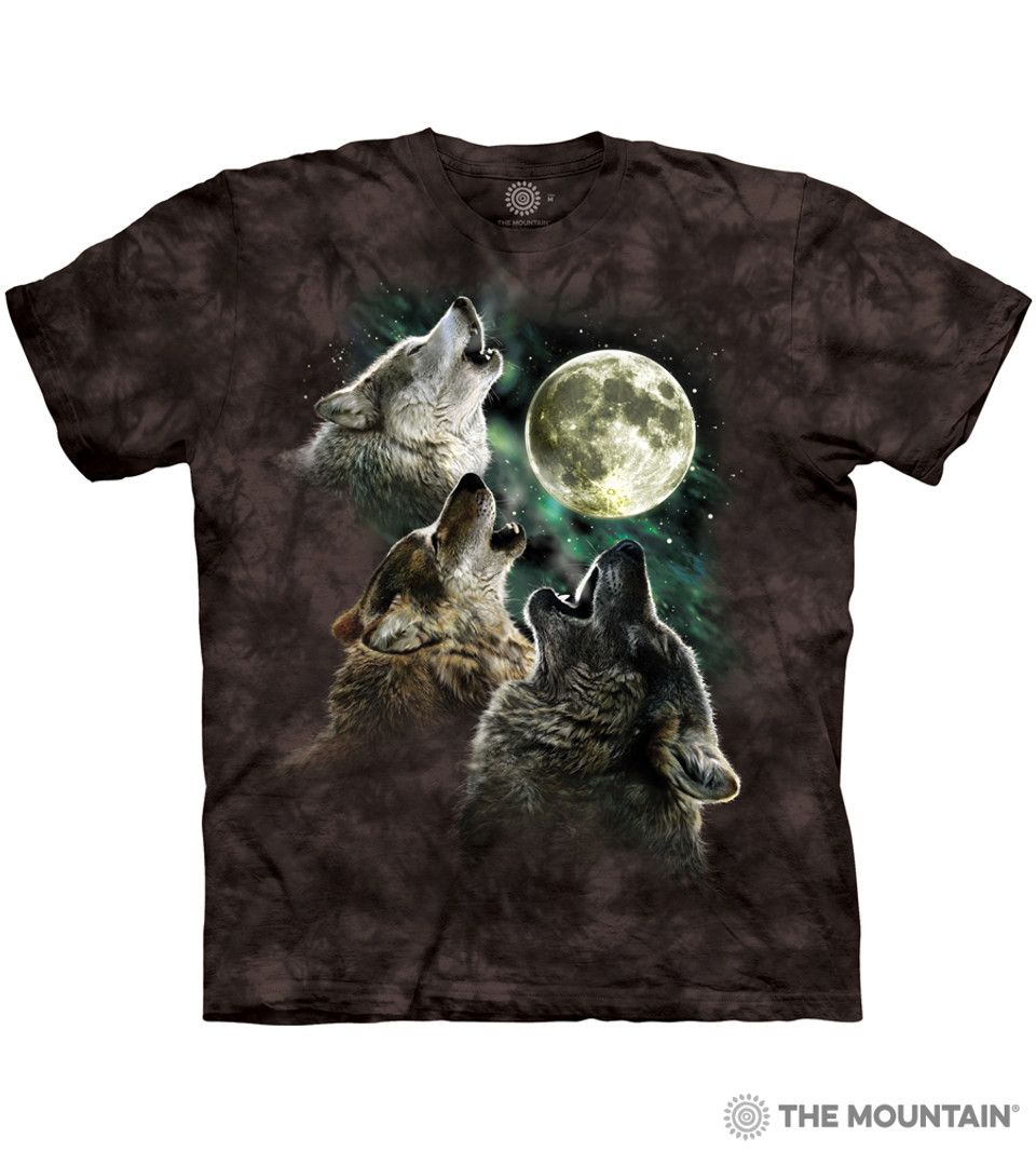 The Mountain Three Wolf Moon® Classic Cotton T-Shirt - Blue