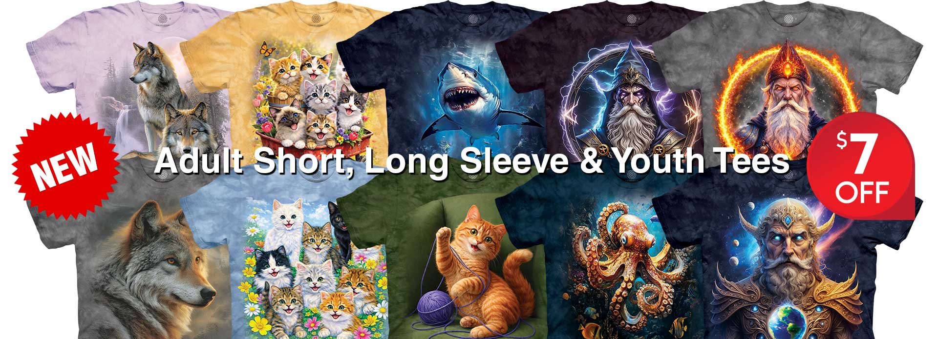 10 NEW Designs $7 OFF Adult, Youth &amp; Long Sleeve