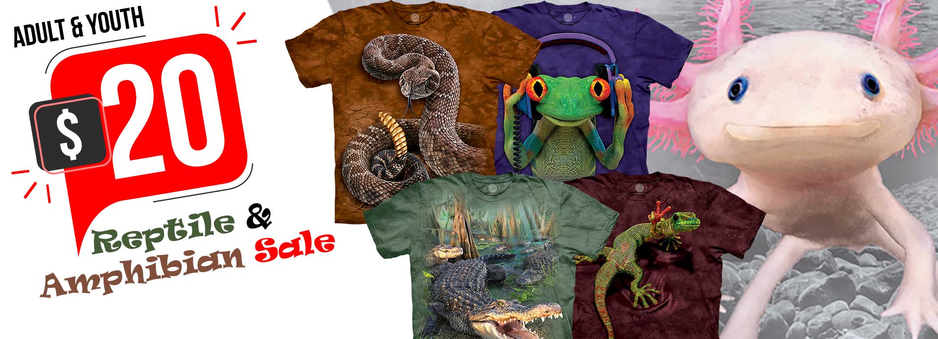 $20 Tees Reptile &amp; Amphibian Sale 