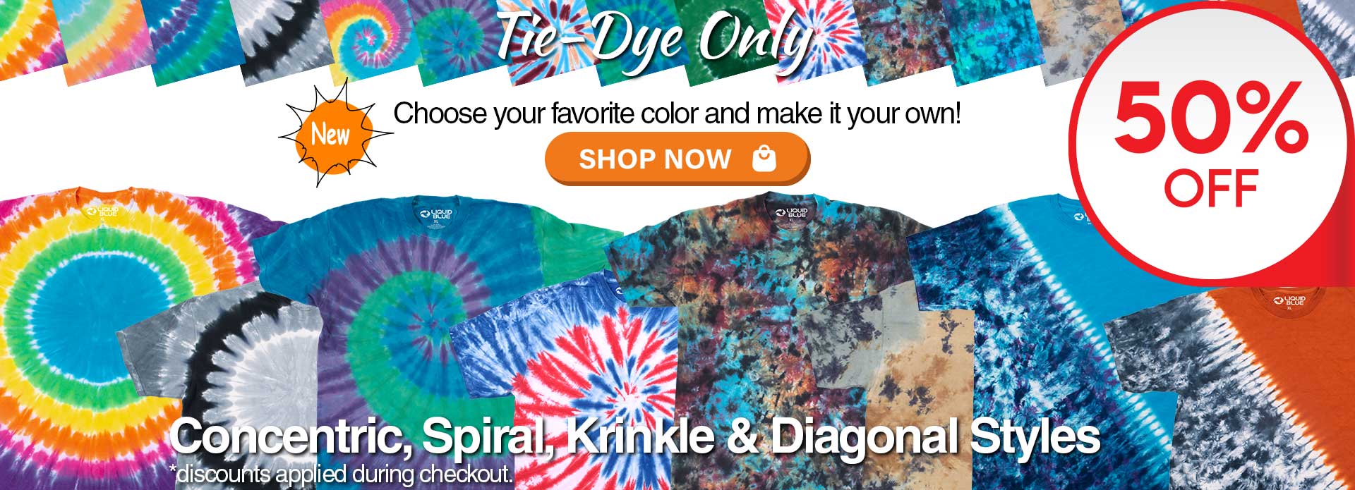 50% OFF NEW Liquid Blue Tie-Dyes