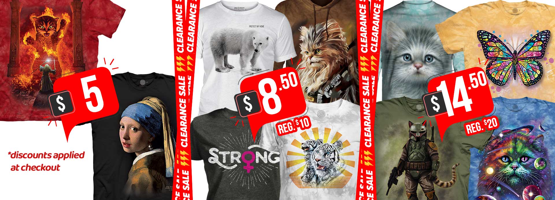 Massive Clearance Sale $5, $8.50 &amp; $14.50 Tees!