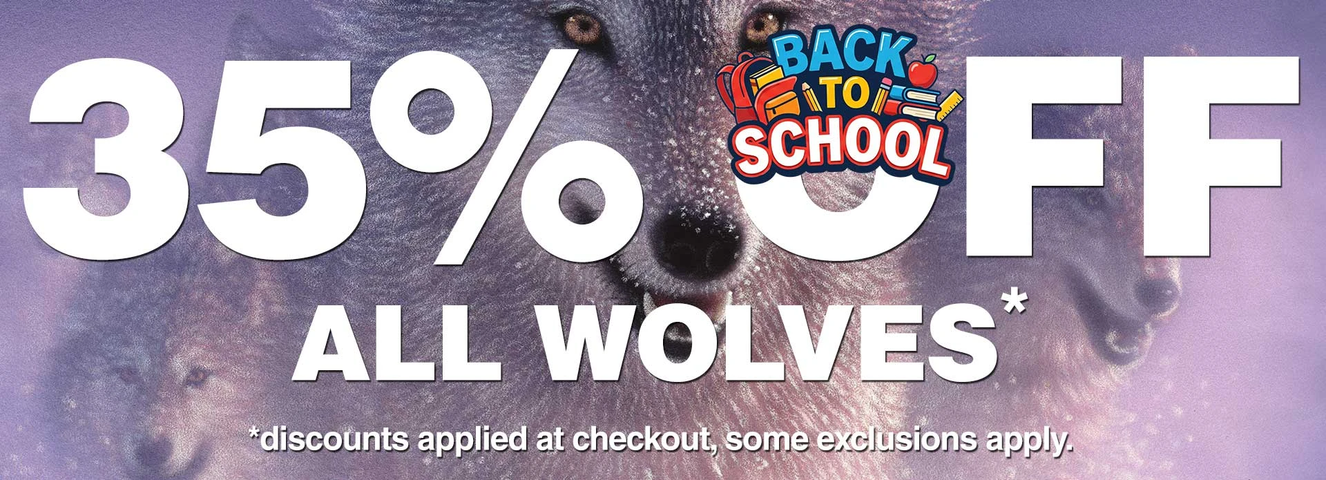 35% OFF All Wolves Adult and Youth Tees - Back To School Sale