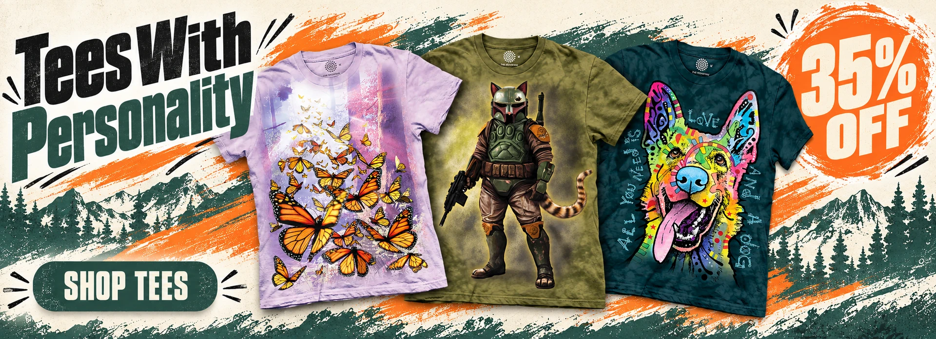 35% OFF 8 Tees With Personality