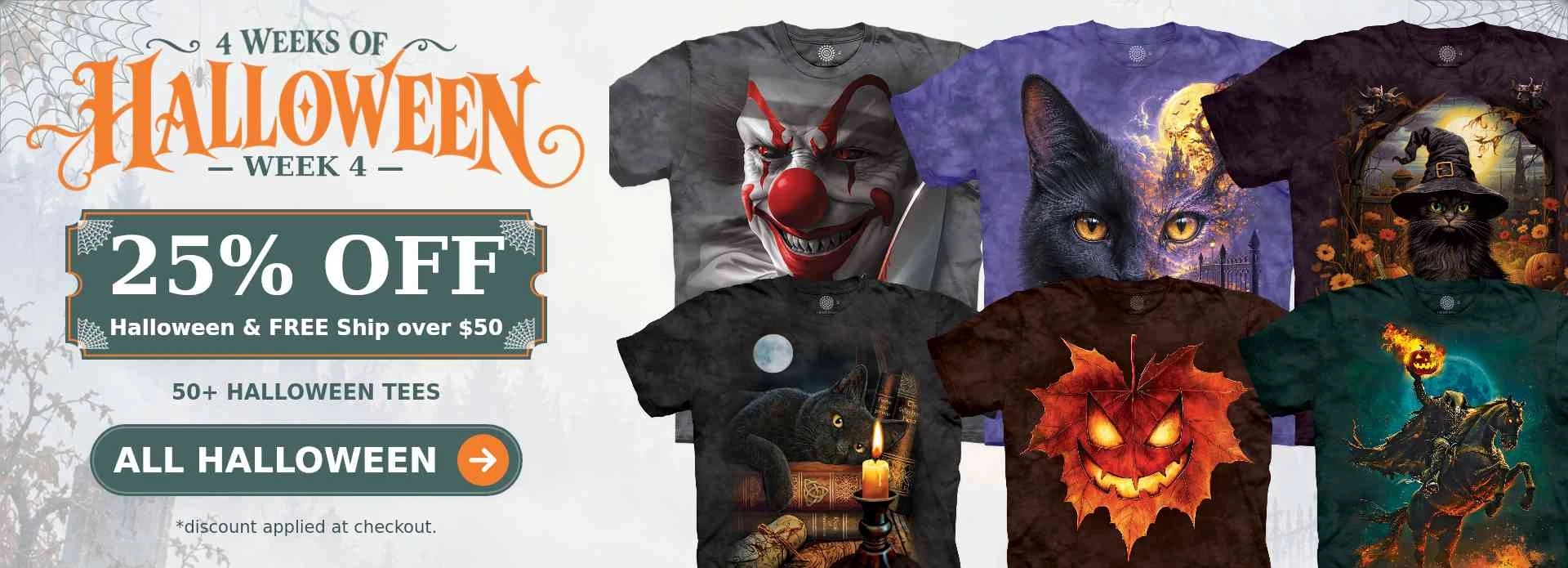 25% OFF Halloween &amp; FREE Ship over $50