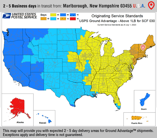 USPS Ground Advantage™ Delivery Map