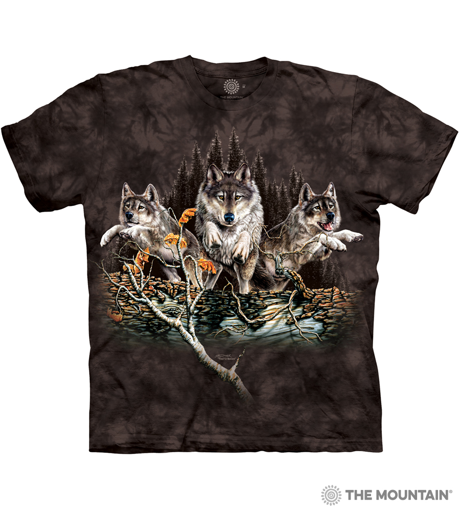 THE MOUNTAIN LOVING WOLVES WOLF ANIMALS NATURE FOREST YOUTH KIDS T SHIRT S-XL 