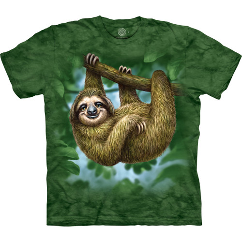buzz shirts Chill Bro - Mens or Womens Chilling Sloth Themed Novelty Organic Cotton T-Shirt