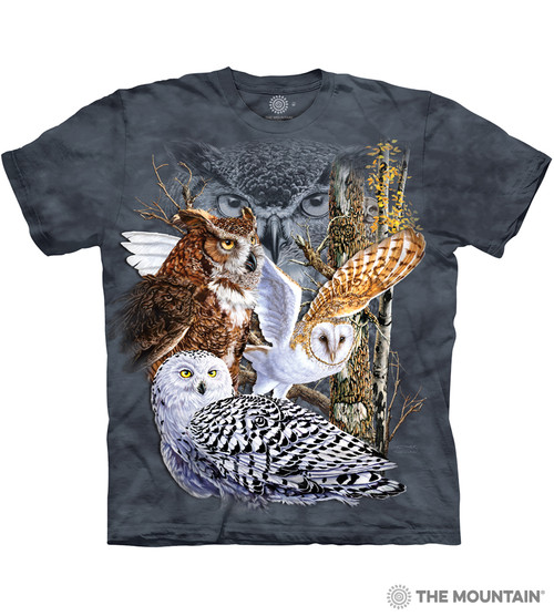 Find 11 Owls The Mountain Adult Unisex T Shirt