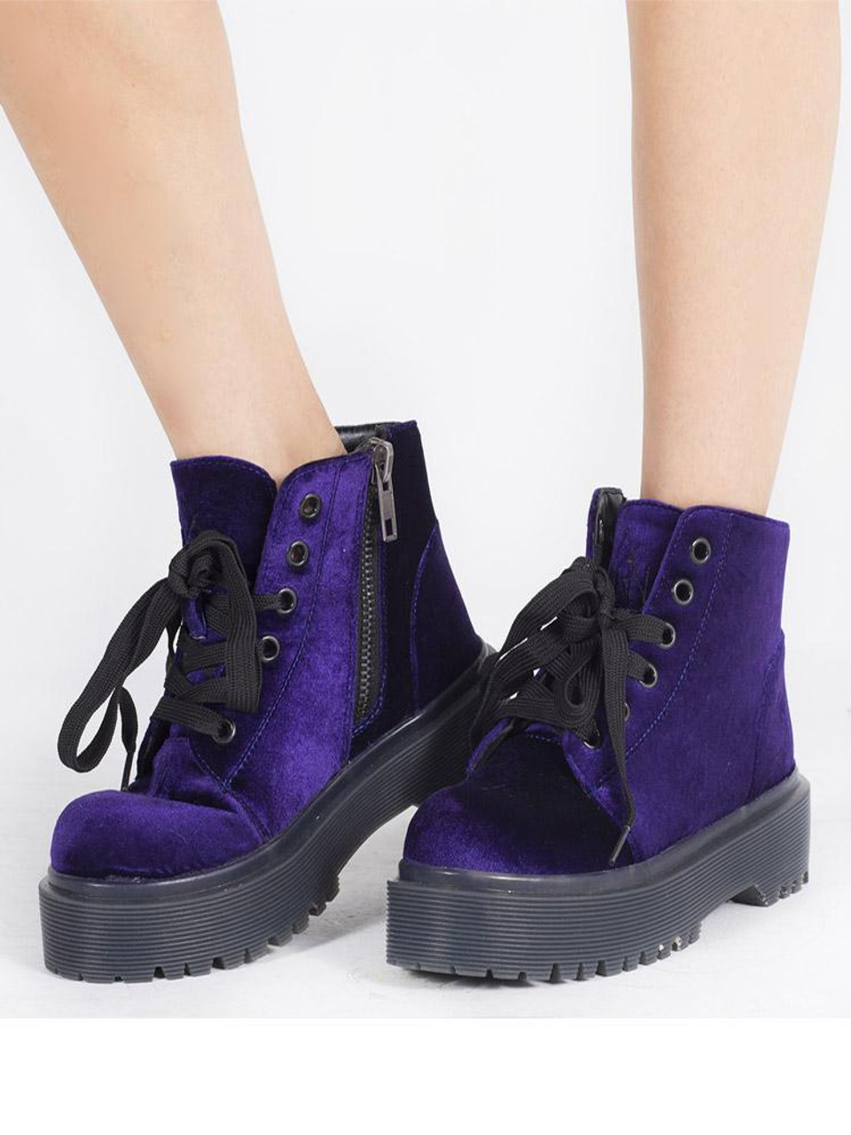 purple shoe boots