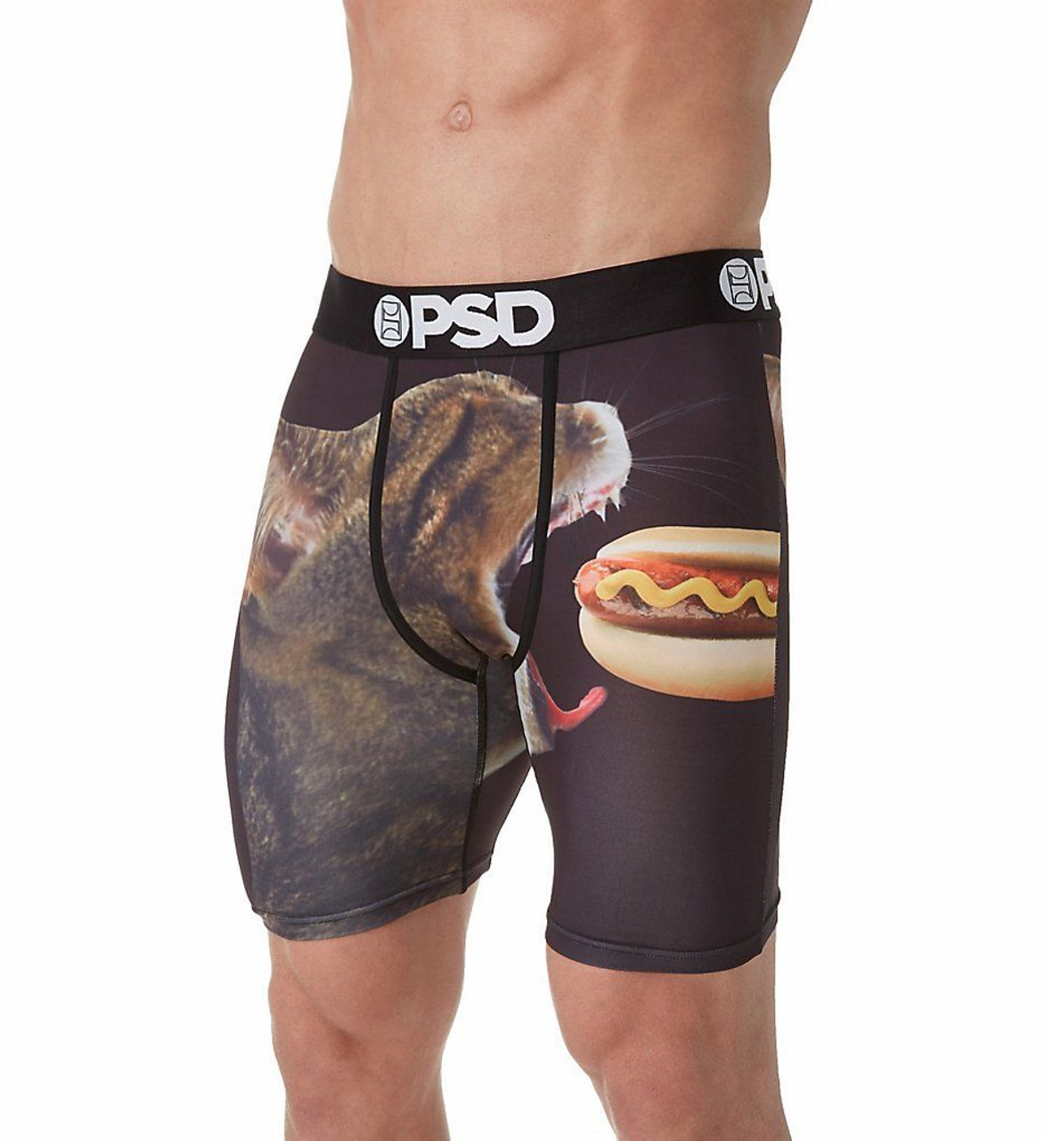 PSD Cat Dog Hotdog Funny Underwear Breathable Adult Mens Boxer