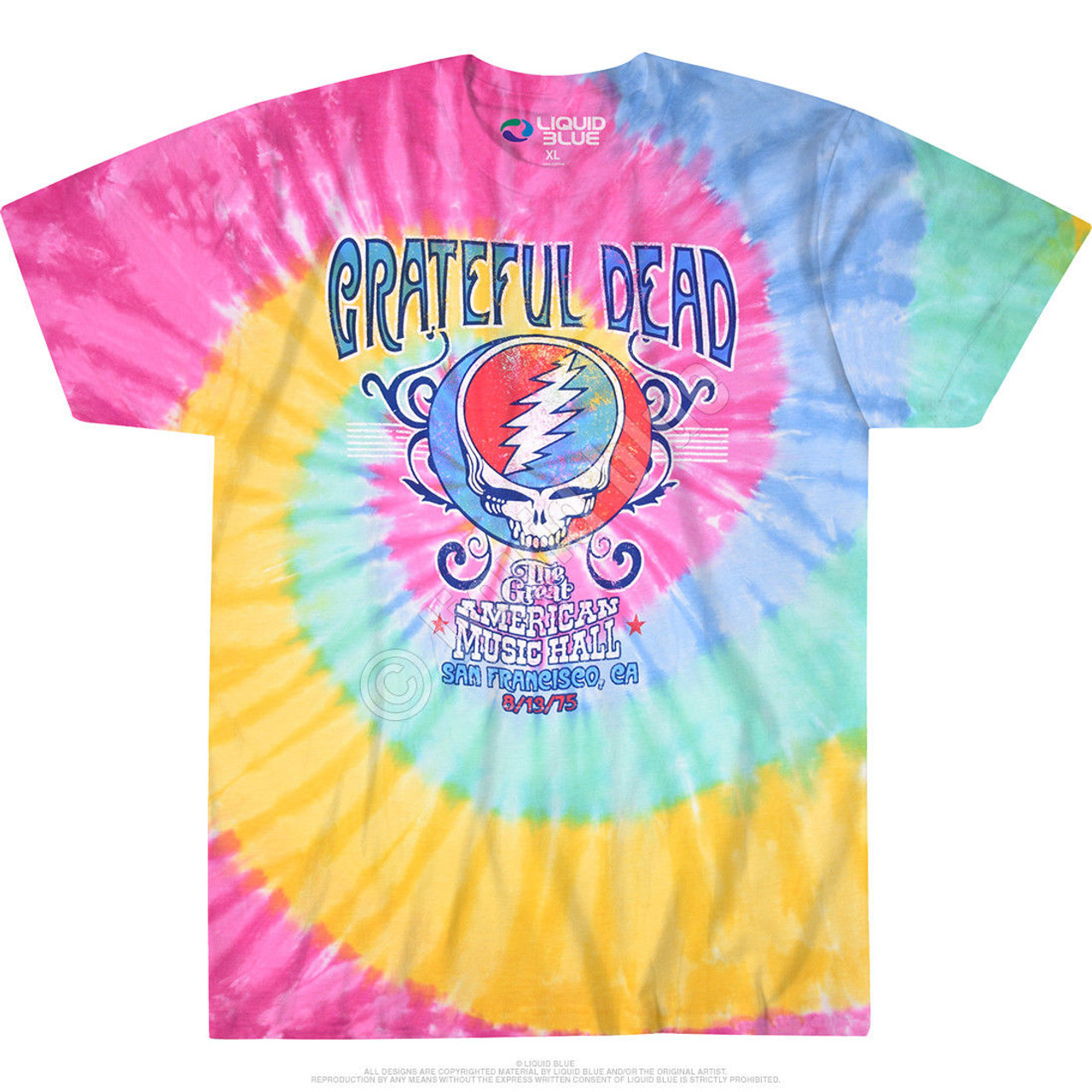 The Grateful Dead American Music Hall Spiral Tie Dye Psychedelic