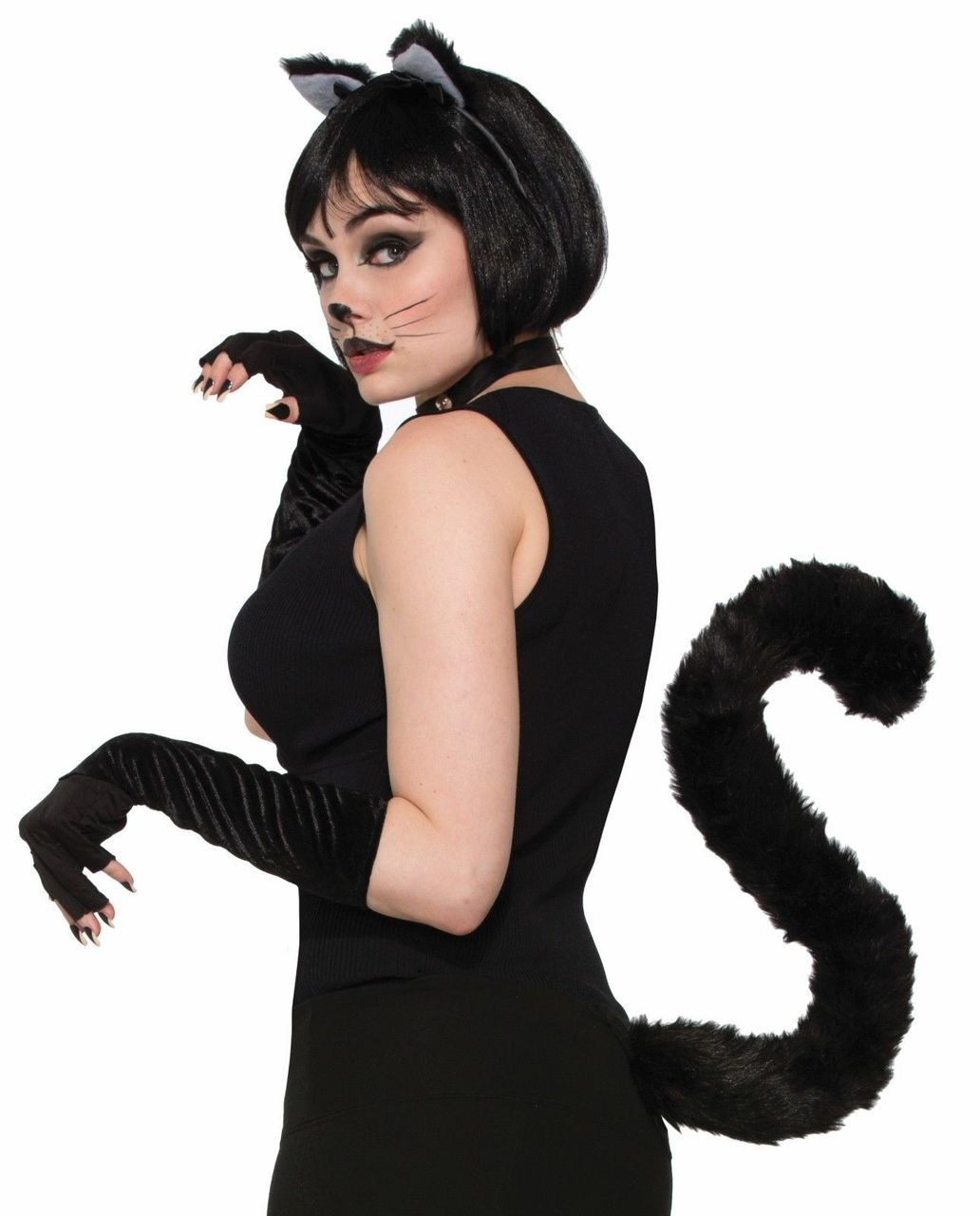 Forum Novelties Black Cat Deluxe Tail Adult Womens Halloween Costume 78367 Fearless Apparel