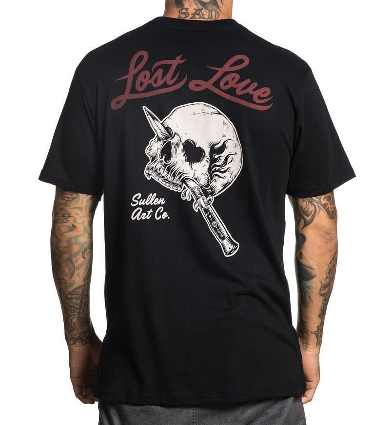 Sullen Art Collective Lost Love Skull Dagger Tee Black Tattoos Ink