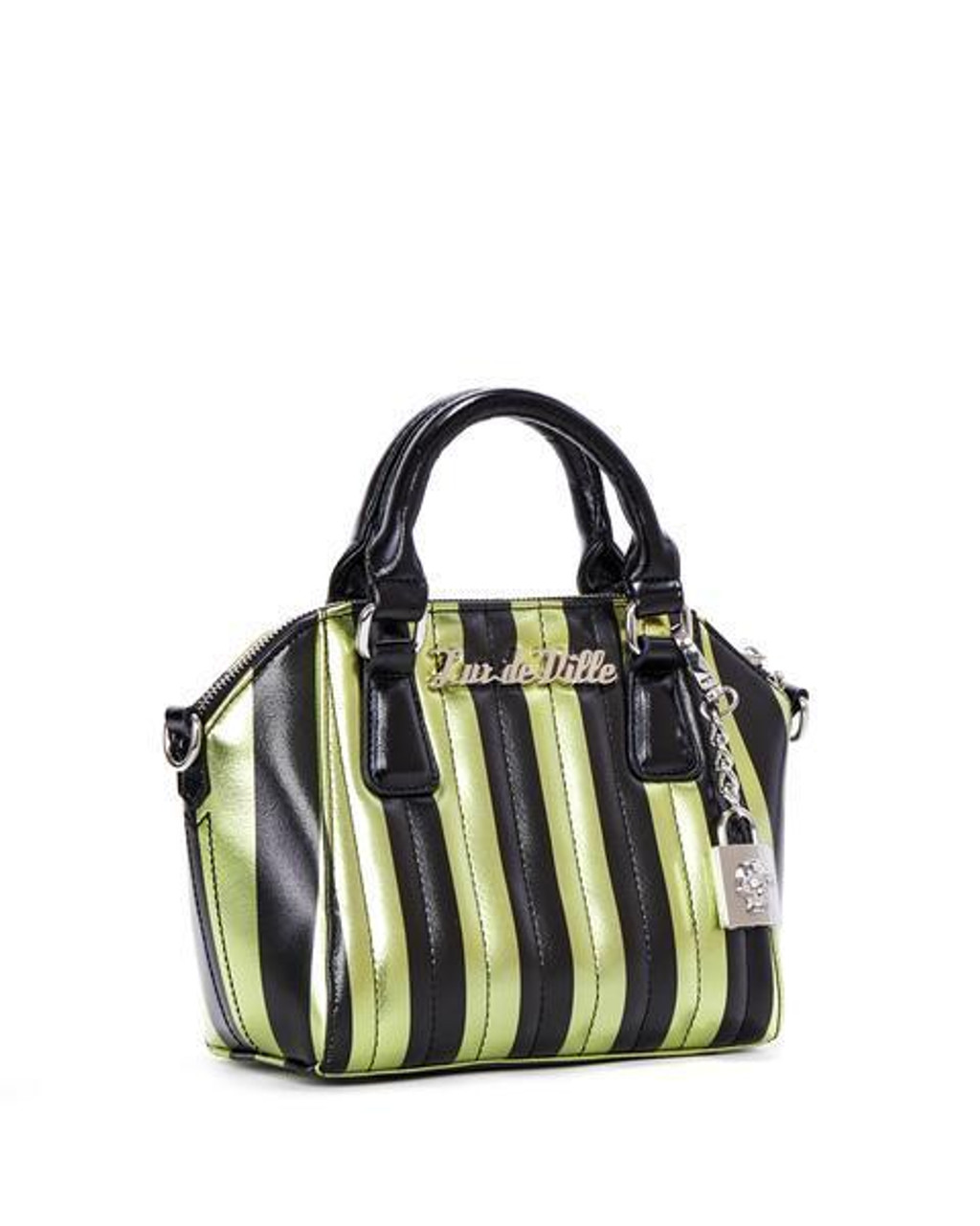 green and black purse