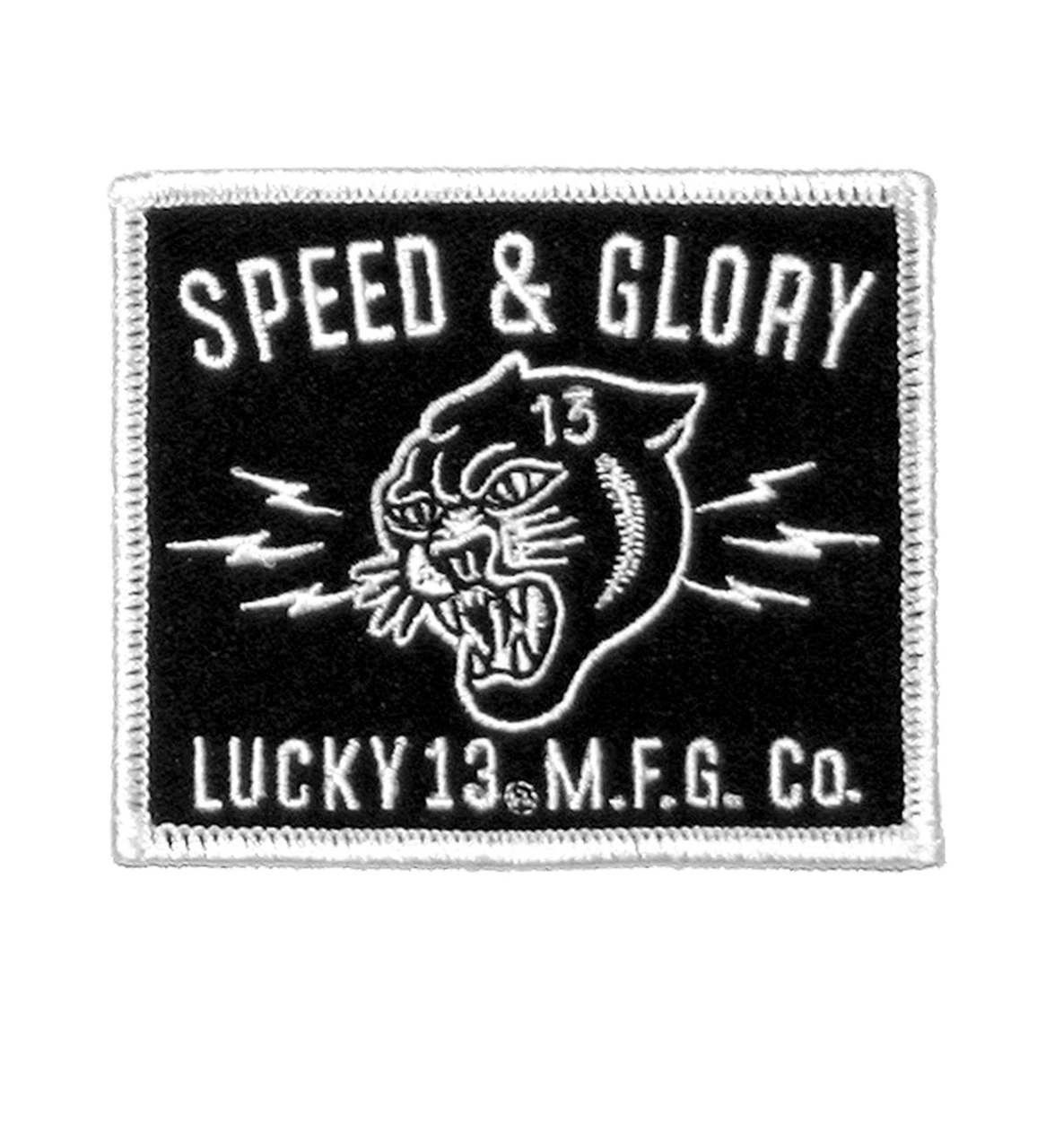 Iron On Patch Lucky 13 Smoker 13 Embroidered Biker Tattoo Motorcycle Sew On