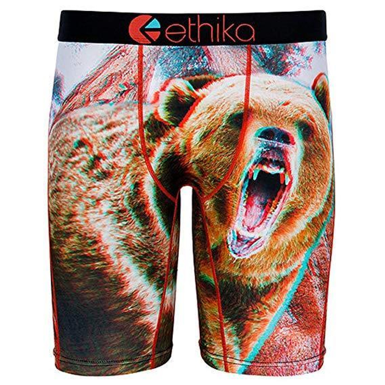 Ethika Momma Bear 3D Psychedelic Staple Fit Mens Boxer Briefs Underwear  UMS171 - Fearless Apparel