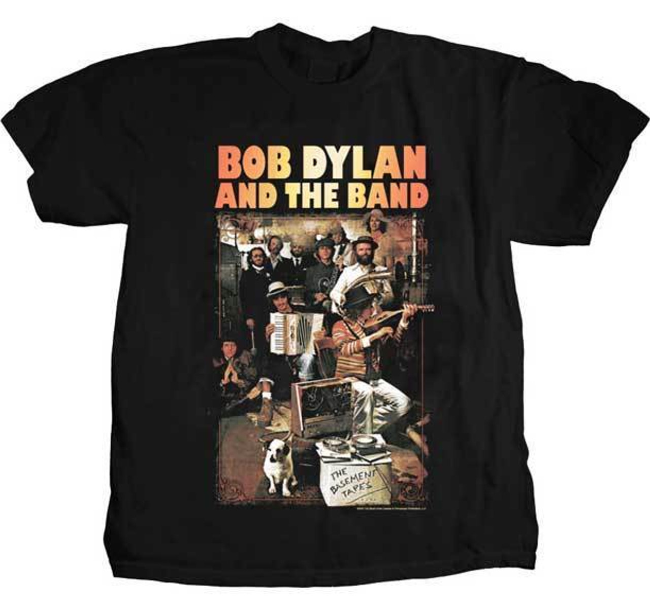 Bob Dylan and the Band The Basement Tapes Americana Rock Tee Shirt  PSP-BND-1001